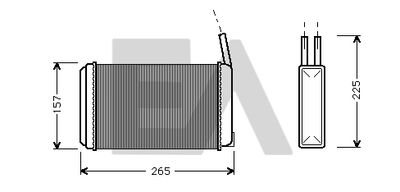 Теплообменник, отопление салона EACLIMA 45C22003 для FORD CAPRI