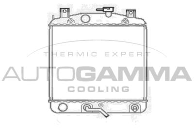 Радиатор, охлаждение двигателя AUTOGAMMA 103907 для DAIHATSU CUORE