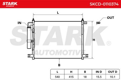 кондензатор, климатизация STARK SKCD-0110374