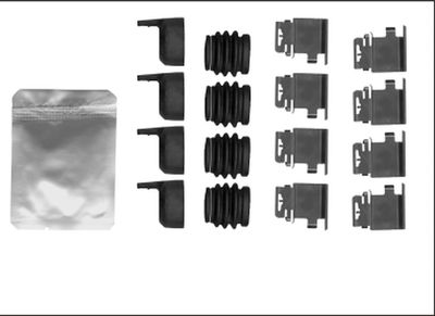 Комплектующие, колодки дискового тормоза HELLA 8DZ 355 206-001 для OPEL MOVANO