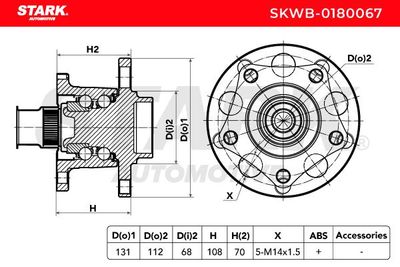 комплект колесен лагер STARK SKWB-0180067