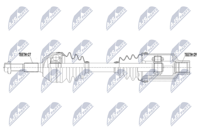 Приводной вал NTY NPW-CH-102 для JEEP CHEROKEE