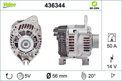 Генератор VALEO 436344 для CITROËN BX