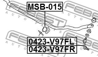 0423-V97FL Тяга стабилизатора передняя левая  FEBEST FEBEST 