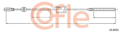 Тросик, cтояночный тормоз COFLE 10.8592 для SAAB 900