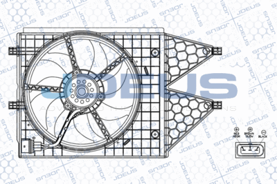 JDEUS EV0250130 Вентилятор системи охолодження двигуна 