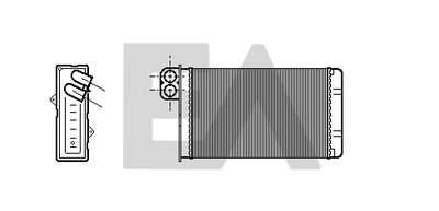 EACLIMA 45C55008 Радиатор печки  для PEUGEOT 607 (Пежо 607)