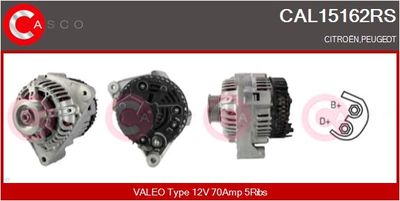 Генератор CASCO CAL15162RS для CITROËN AX