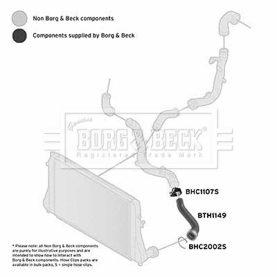 Charge Air Hose Borg & Beck BTH1149