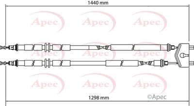 Cable Pull, parking brake APEC CAB1136