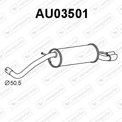 Глушитель выхлопных газов конечный VENEPORTE AU03501 для AUDI A1