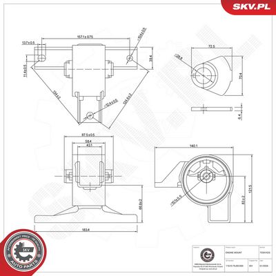 Uloženie, motor ESEN SKV 75SKV525