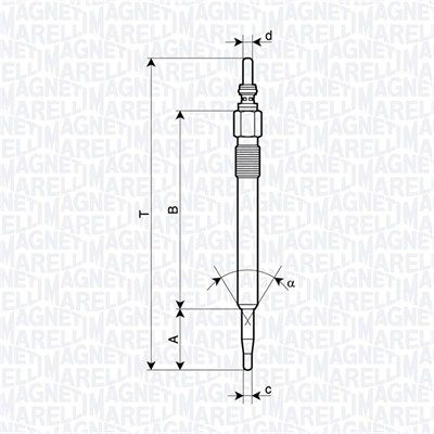 Свеча накаливания MAGNETI MARELLI 062900128304 для JEEP CHEROKEE