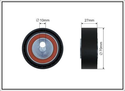 Tensioner Pulley, V-ribbed belt 354-122