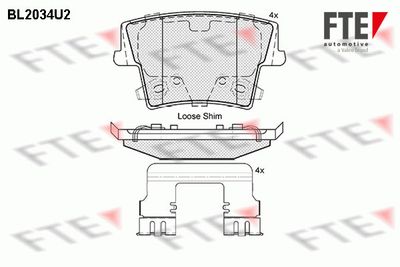 Комплект тормозных колодок, дисковый тормоз FTE 9010619 для DODGE CHARGER