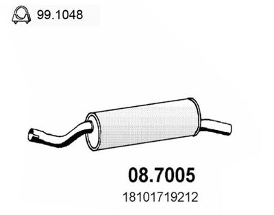 ASSO 08.7005 Глушитель выхлопных газов  для BMW 3 (E30) 316