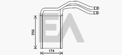 Теплообменник, отопление салона EACLIMA 45C28036 для HYUNDAI GENESIS