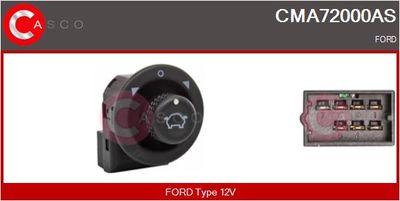 COMUTATOR REGLAJ OGLINDA CASCO CMA72000AS