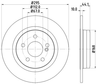 HELLA 8DD 355 119-421 Тормозные диски  для MERCEDES-BENZ A-CLASS (Мерседес А-класс)