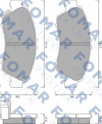FOMAR Friction FO 487281 Тормозные колодки и сигнализаторы  для HONDA CAPA (Хонда Капа)