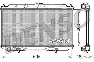 Радиатор, охлаждение двигателя DENSO DRM46027 для NISSAN PRIMERA