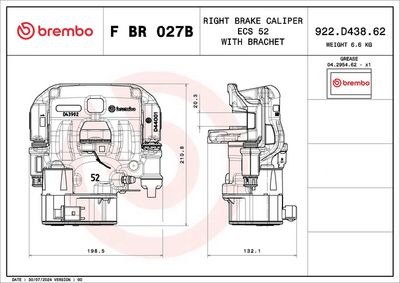 Kočiona čeljust BREMBO F BR 027B