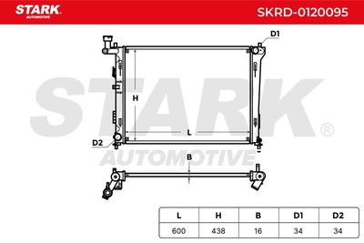 радиатор, охлаждане на двигателя STARK SKRD-0120095