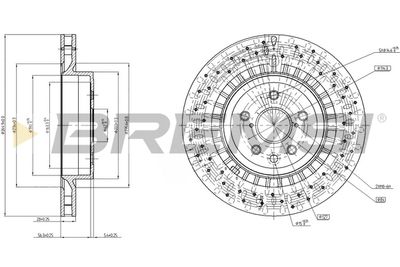 BREMSI CD7863V Тормозные диски  для LEXUS IS II (_E2_) IS F (USE20)