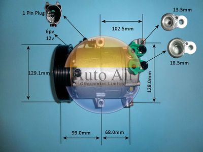 Compressor, air conditioning Auto Air Gloucester 14-9780P