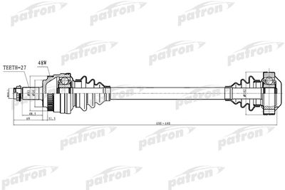 Приводной вал PATRON PDS0249 для BMW Z4