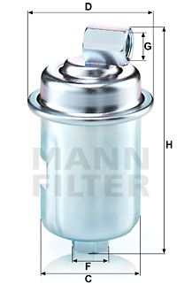 MANN-FILTER WK 614/44 Топливный фильтр  для HYUNDAI ATOS (Хендай Атос)