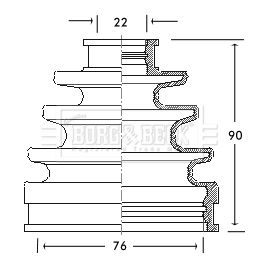 Bellow, drive shaft Borg & Beck BCB2107