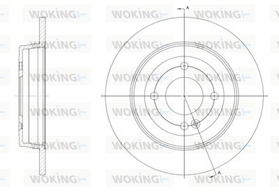 WOKING D61570.00 Тормозные диски WOKING для KIA RIO