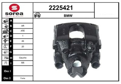 EAI 2225421 Тормозной суппорт  для BMW 3 купе (E46) M3 CSL