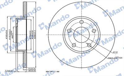 спирачен диск MANDO MBC035414