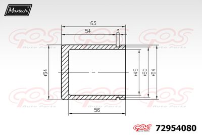 Поршень, корпус скобы тормоза MAXTECH 72954080 для MERCEDES-BENZ SPRINTER