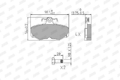 BREMSBELAGSATZ SCHEIBENBREMSE JURID 573947J 1