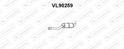 VENEPORTE VL90259 Глушитель выхлопных газов  для VOLVO 780 (Вольво 780)