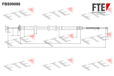 FTE 9250304 Трос ручного тормоза  для FIAT PANDA (Фиат Панда)
