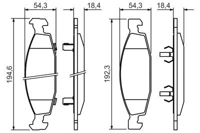 Brake Pad Set, disc brake 0 986 424 666