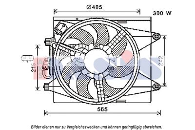 Вентилятор, охлаждение двигателя AKS DASIS 018014N для LANCIA YPSILON