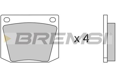 Комплект тормозных колодок, дисковый тормоз BREMSI BP2031 для SAAB 95