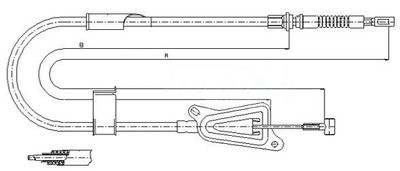 Håndbremsekabel METZGER 17.0123