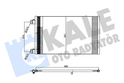 Конденсатор, кондиционер KALE OTO RADYATÖR 358220 для MERCEDES-BENZ CITAN