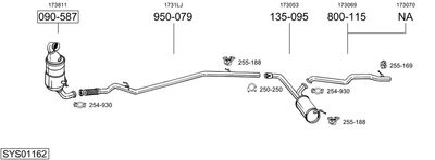 Układ wydechowy BOSAL SYS01162