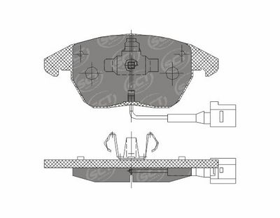 комплект спирачно феродо, дискови спирачки SCT - MANNOL SP 367 PR