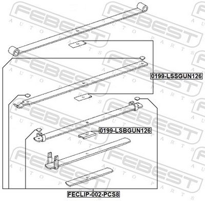 PLACA FRICTIUNE ARC PARABOLIC FEBEST 0199LSBGUN126 1
