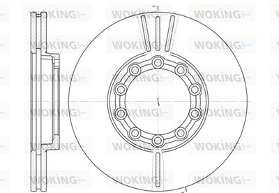 Тормозной диск WOKING D6933.10 для RENAULT TRUCKS MESSENGER