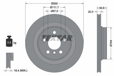 Тормозной диск TEXTAR 92274503 для BMW X2