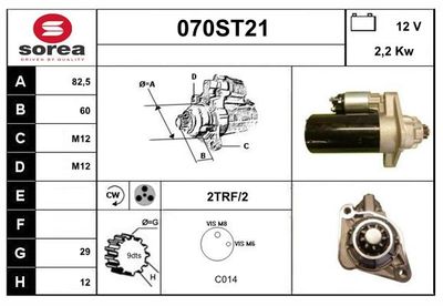 STARTCAR 070ST21 Стартер для VW TOUAREG (7LA, 7L6, 7L7) 2.5 R5 TDI STARTCAR 070ST21 Стартер для VW TOUAREG (7LA, 7L6, 7L7) 2.5 R5 TDI